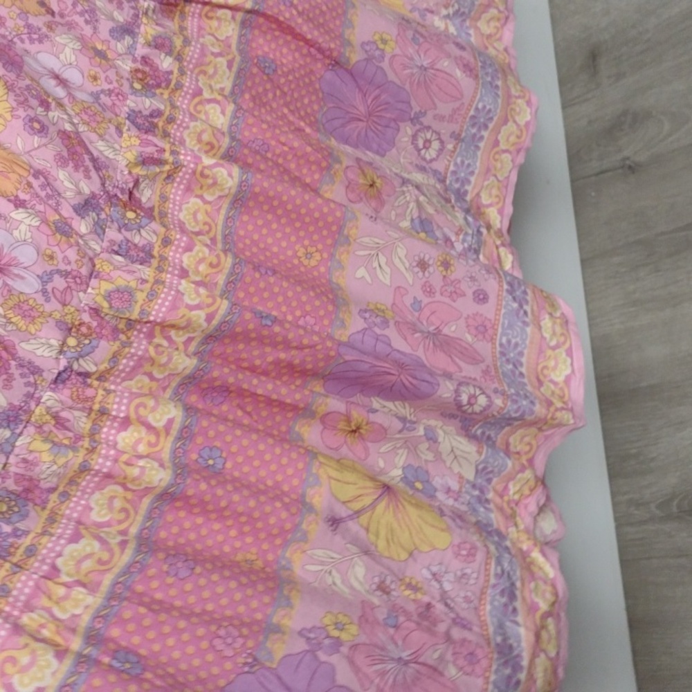 NEWIn Bloom Pink and Yellow Maxi Sundress with Puff Sleeves and Square Neckline, - Picture 5 of 16